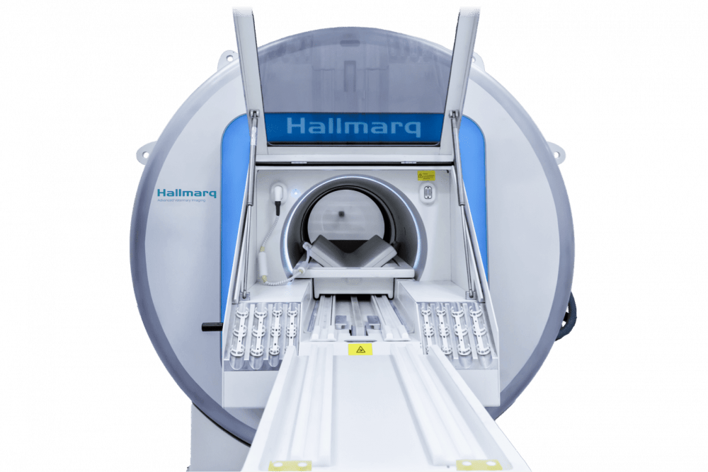 Picture of Hallmarq Veterinary imaging specialist's small animal MRI scanner